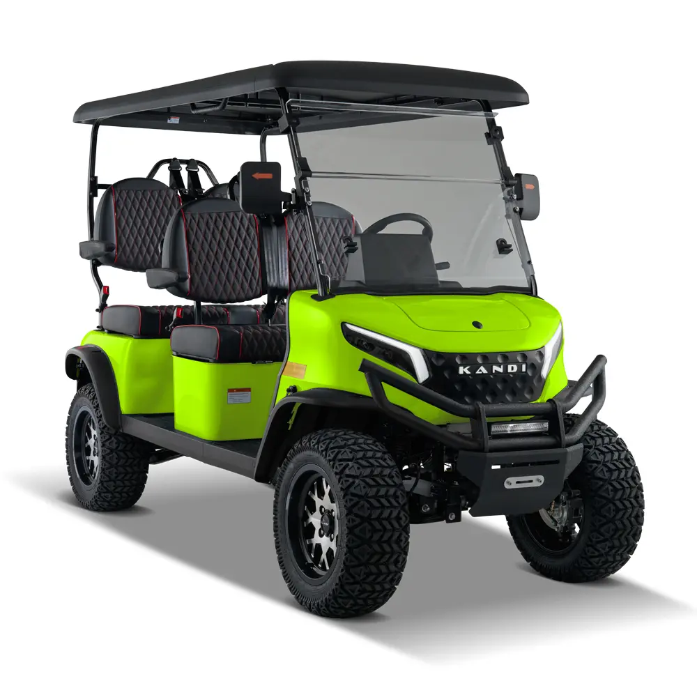 Lime green Kandi KS4PROF electric golf cart