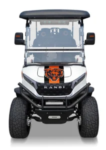 Chicago Bears themed Kandi electric golf cart, front view