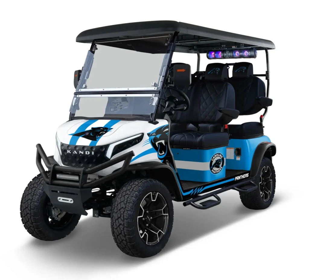 Generic left side view of a Kandi electric golf cart