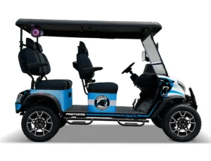 Generic side view of a Kandi electric golf cart, right side