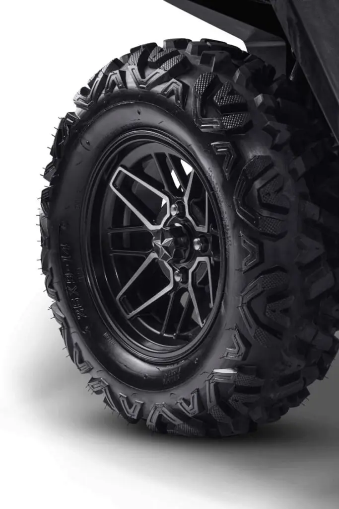 Detailed view of Kandi Cowboy e5000 electric vehicle components