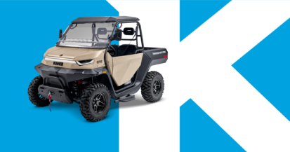 Beige Kandi Innovator electric vehicle, hero image
